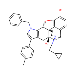 Cc1ccc(-c2cn(Cc3ccccc3)c3c2C[C@@]2(O)[C@H]4Cc5ccc(O)c6c5[C@@]2(CCN4CC2CC2)[C@H]3O6)cc1 ZINC000027620913