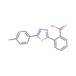 Cc1ccc(-c2cnc(-c3ccccc3C(=O)O)o2)cc1 ZINC000049557473