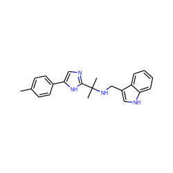 Cc1ccc(-c2cnc(C(C)(C)NCc3c[nH]c4ccccc34)[nH]2)cc1 ZINC000473090962