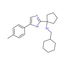 Cc1ccc(-c2cnc(C3(NCC4CCCCC4)CCCC3)[nH]2)cc1 ZINC000473088066