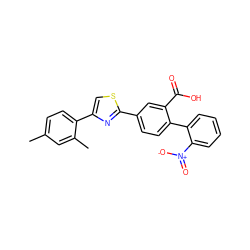 Cc1ccc(-c2csc(-c3ccc(-c4ccccc4[N+](=O)[O-])c(C(=O)O)c3)n2)c(C)c1 ZINC000205027156