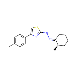 Cc1ccc(-c2csc(N/N=C3\CCCC[C@H]3C)n2)cc1 ZINC000028951704