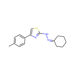 Cc1ccc(-c2csc(NN=C3CCCCC3)n2)cc1 ZINC000054362881