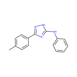 Cc1ccc(-c2n[nH]c(Nc3ccccc3)n2)cc1 ZINC000006492163