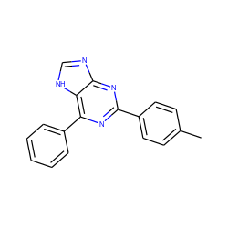 Cc1ccc(-c2nc(-c3ccccc3)c3[nH]cnc3n2)cc1 ZINC000013686522