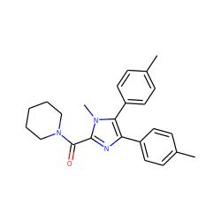 Cc1ccc(-c2nc(C(=O)N3CCCCC3)n(C)c2-c2ccc(C)cc2)cc1 ZINC000028339837