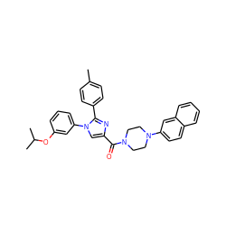 Cc1ccc(-c2nc(C(=O)N3CCN(c4ccc5ccccc5c4)CC3)cn2-c2cccc(OC(C)C)c2)cc1 ZINC000040917316