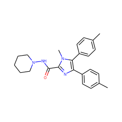 Cc1ccc(-c2nc(C(=O)NN3CCCCC3)n(C)c2-c2ccc(C)cc2)cc1 ZINC000028121965