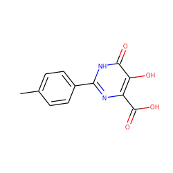 Cc1ccc(-c2nc(C(=O)O)c(O)c(=O)[nH]2)cc1 ZINC000003583475