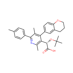 Cc1ccc(-c2nc(C)c([C@H](OC(C)(C)C)C(=O)O)c(-c3ccc4c(c3)CCCO4)c2C)cc1 ZINC000169352742