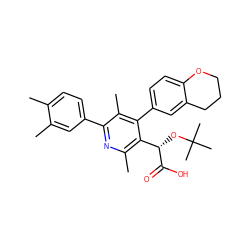 Cc1ccc(-c2nc(C)c([C@H](OC(C)(C)C)C(=O)O)c(-c3ccc4c(c3)CCCO4)c2C)cc1C ZINC000147014239