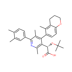 Cc1ccc(-c2nc(C)c([C@H](OC(C)(C)C)C(=O)O)c(-c3ccc4c(c3C)CCCO4)c2C)cc1C ZINC000169352750