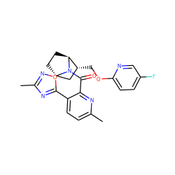 Cc1ccc(-c2nc(C)no2)c(C(=O)N2[C@H]3CC[C@H]2[C@H](COc2ccc(F)cn2)C3)n1 ZINC000226058102