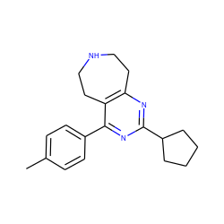 Cc1ccc(-c2nc(C3CCCC3)nc3c2CCNCC3)cc1 ZINC000029126731