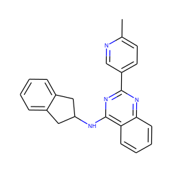 Cc1ccc(-c2nc(NC3Cc4ccccc4C3)c3ccccc3n2)cn1 ZINC001772632542