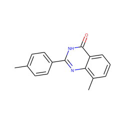 Cc1ccc(-c2nc3c(C)cccc3c(=O)[nH]2)cc1 ZINC000103235561