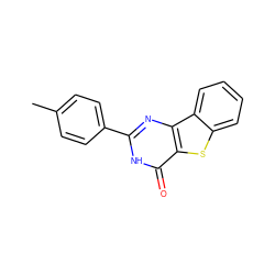 Cc1ccc(-c2nc3c(sc4ccccc43)c(=O)[nH]2)cc1 ZINC000053854000