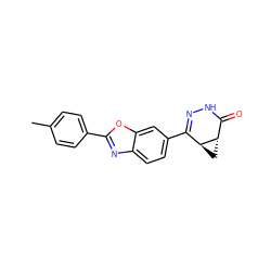 Cc1ccc(-c2nc3ccc(C4=NNC(=O)[C@@H]5C[C@@H]45)cc3o2)cc1 ZINC000168856294