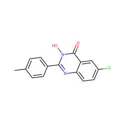 Cc1ccc(-c2nc3ccc(Cl)cc3c(=O)n2O)cc1 ZINC000005417042