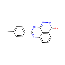 Cc1ccc(-c2nc3cccc4c(=O)[nH]nc([nH]2)c34)cc1 ZINC000299863514