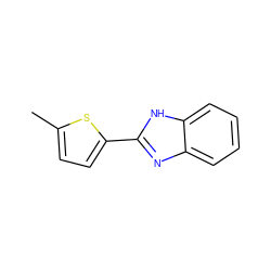 Cc1ccc(-c2nc3ccccc3[nH]2)s1 ZINC000000435755