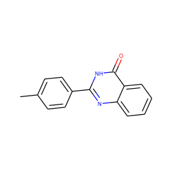 Cc1ccc(-c2nc3ccccc3c(=O)[nH]2)cc1 ZINC000008714038