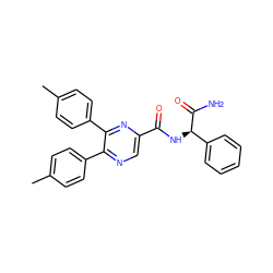 Cc1ccc(-c2ncc(C(=O)N[C@@H](C(N)=O)c3ccccc3)nc2-c2ccc(C)cc2)cc1 ZINC000028900422