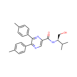 Cc1ccc(-c2ncc(C(=O)N[C@@H](CO)C(C)C)nc2-c2ccc(C)cc2)cc1 ZINC000028900304