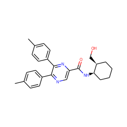 Cc1ccc(-c2ncc(C(=O)N[C@@H]3CCCC[C@@H]3CO)nc2-c2ccc(C)cc2)cc1 ZINC000028900409