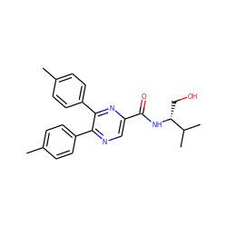 Cc1ccc(-c2ncc(C(=O)N[C@H](CO)C(C)C)nc2-c2ccc(C)cc2)cc1 ZINC000028900300