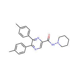 Cc1ccc(-c2ncc(C(=O)NN3CCCCC3)nc2-c2ccc(C)cc2)cc1 ZINC000028648867