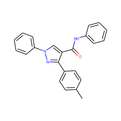 Cc1ccc(-c2nn(-c3ccccc3)cc2C(=O)Nc2ccccc2)cc1 ZINC000001175431