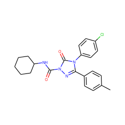 Cc1ccc(-c2nn(C(=O)NC3CCCCC3)c(=O)n2-c2ccc(Cl)cc2)cc1 ZINC000103262306