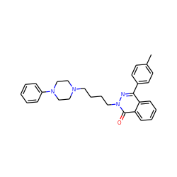 Cc1ccc(-c2nn(CCCCN3CCN(c4ccccc4)CC3)c(=O)c3ccccc23)cc1 ZINC000034801008