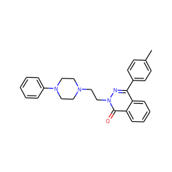 Cc1ccc(-c2nn(CCN3CCN(c4ccccc4)CC3)c(=O)c3ccccc23)cc1 ZINC000034801006