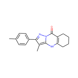 Cc1ccc(-c2nn3c(=O)c4c([nH]c3c2C)CCCC4)cc1 ZINC000100583670