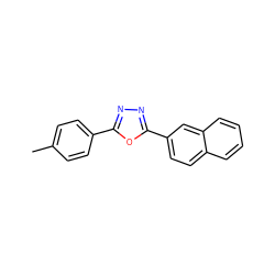 Cc1ccc(-c2nnc(-c3ccc4ccccc4c3)o2)cc1 ZINC000001581022