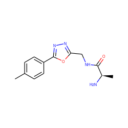 Cc1ccc(-c2nnc(CNC(=O)[C@@H](C)N)o2)cc1 ZINC001217729643