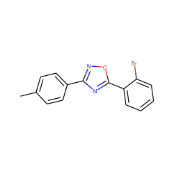 Cc1ccc(-c2noc(-c3ccccc3Br)n2)cc1 ZINC000000430485