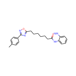 Cc1ccc(-c2noc(CCCCCCC(=O)Nc3ccccc3N)n2)cc1 ZINC000138048490