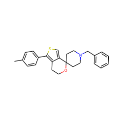 Cc1ccc(-c2scc3c2CCOC32CCN(Cc3ccccc3)CC2)cc1 ZINC000095555869