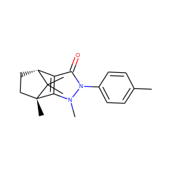 Cc1ccc(-n2c(=O)c3c(n2C)[C@]2(C)CC[C@H]3C2(C)C)cc1 ZINC000141743132