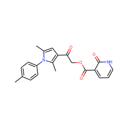 Cc1ccc(-n2c(C)cc(C(=O)COC(=O)c3ccc[nH]c3=O)c2C)cc1 ZINC000008687960