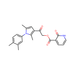 Cc1ccc(-n2c(C)cc(C(=O)COC(=O)c3ccc[nH]c3=O)c2C)cc1C ZINC000008687958