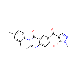Cc1ccc(-n2c(C)nc3ccc(C(=O)c4c(C)nn(C)c4O)cc3c2=O)c(C)c1 ZINC000299835219