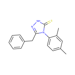 Cc1ccc(-n2c(Cc3ccccc3)n[nH]c2=S)c(C)c1 ZINC000006183801