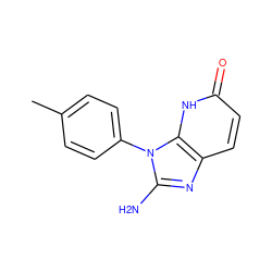 Cc1ccc(-n2c(N)nc3ccc(=O)[nH]c32)cc1 ZINC000118271149