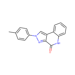 Cc1ccc(-n2cc3c(n2)c(=O)[nH]c2ccccc23)cc1 ZINC000013672172