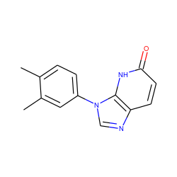 Cc1ccc(-n2cnc3ccc(=O)[nH]c32)cc1C ZINC000118265547