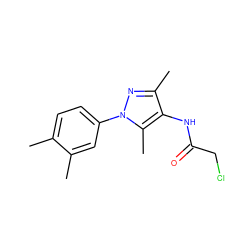 Cc1ccc(-n2nc(C)c(NC(=O)CCl)c2C)cc1C ZINC000000856769